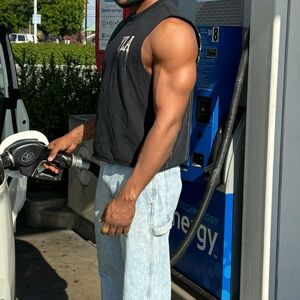 Black Sleeveless Shirt for Men